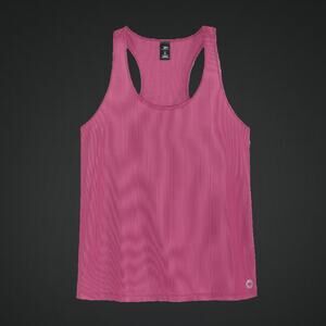 New Womens Easy Ribbed Athletic Tank Top Size Large Red Violet or Mauve In Color